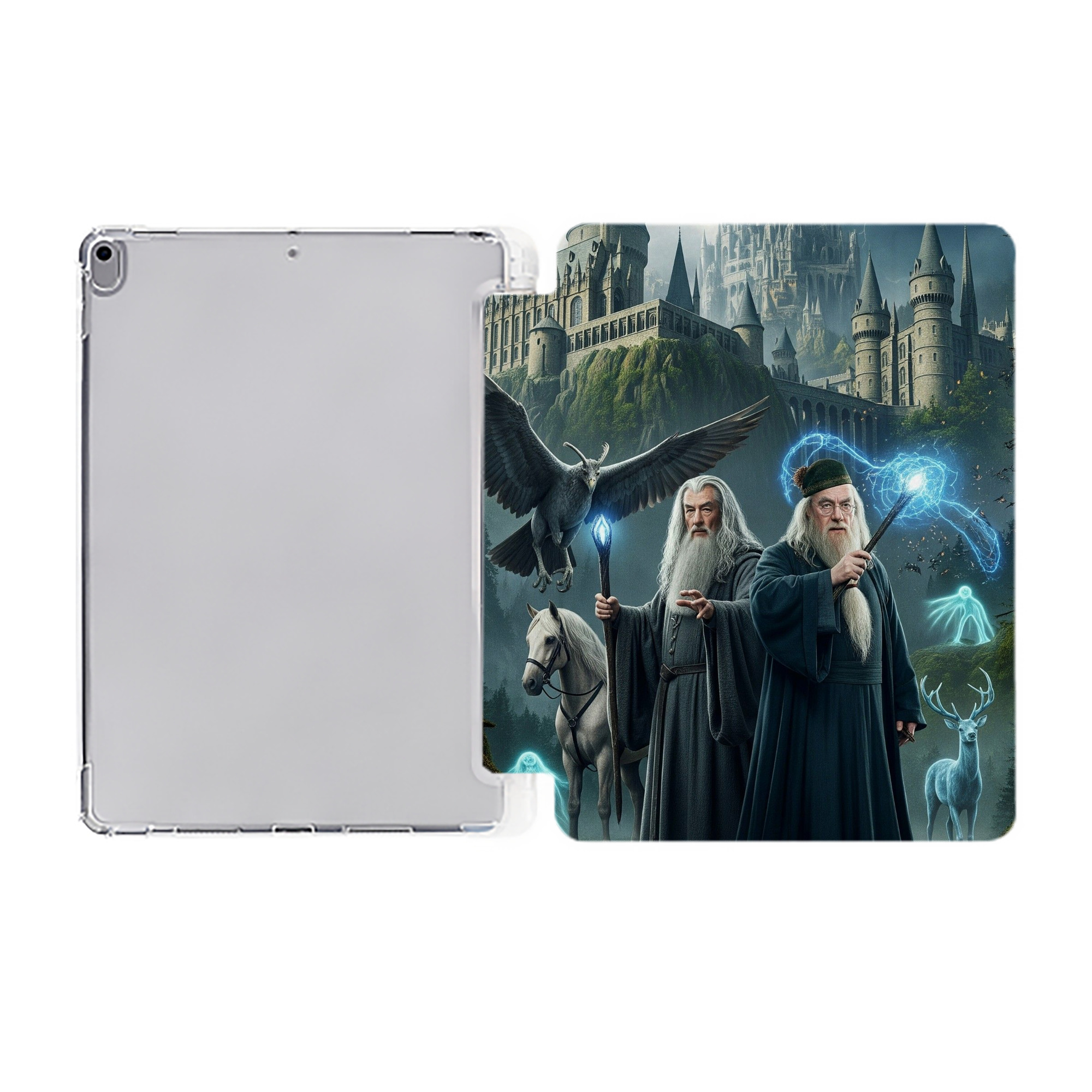 （画像用） Harry Potter ハリー・ポッターシリーズ IPad ケース ペン収納付き 三つ折りスタンド PUレザー×シリコン 対応機種9.5/10.5/10.9インチ